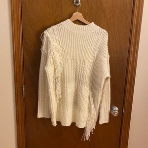 Anthropologie Fringe Sweater